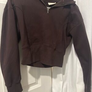 Universal Thread Dark Brown Cropped Hoodie